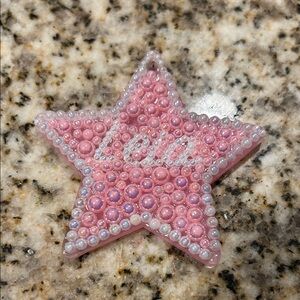 Pink Star Princess Leia Keychain